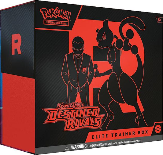 Pokemon Scarlet & Violet: Destined Rivals - Elite Trainer Box (Team Rocket's Wobbuffet) - Box with 9 Boosters, Promo Cards & Accessories